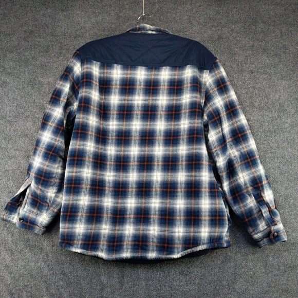 Field & Stream Men's Fleece Lined Flannel Shirt Jacket Shacket Blue M Plaid - Picture 7 of 15